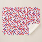 Mohnrot, lila und weiß sherpadecke (Vorderseite (Horizontal))