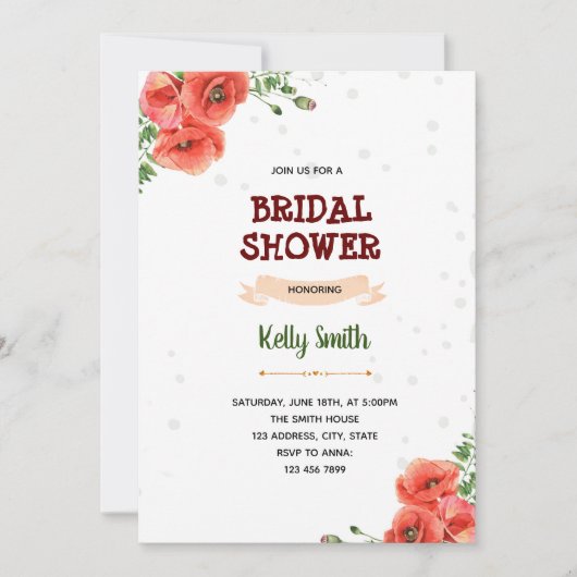 Mohnroter Themenabend Einladung (Vorderseite)