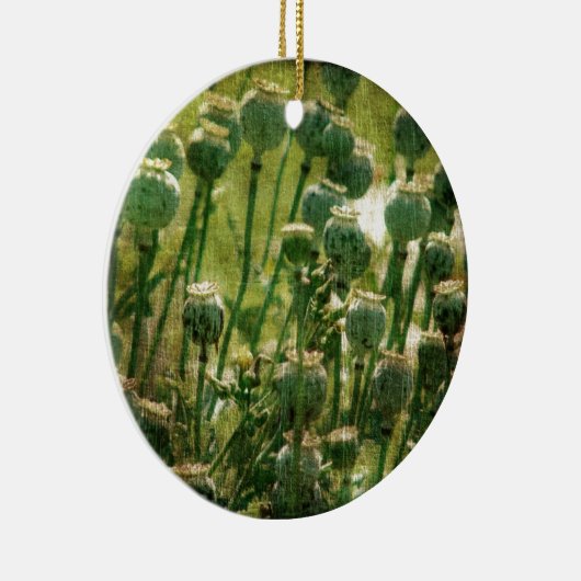 Mohnsamen-Blume Keramik Ornament (Rechts)