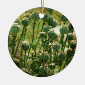 Mohnsamen-Blume Keramik Ornament (Vorne)