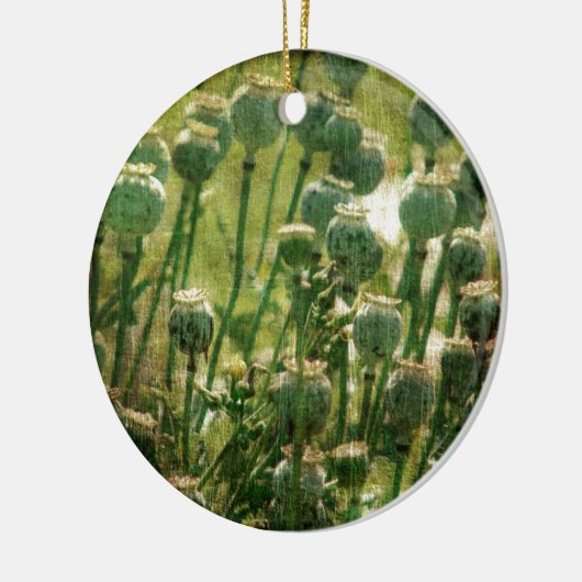Mohnsamen-Blume Keramik Ornament (Links)