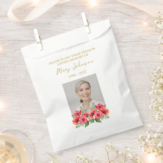 Mohnsamenpackungs-Gedenk-Beerdigungs-Beutel Geschenktütchen (Ausgeschnitten)