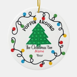 Mohnschmuck, Poppin um den Weihnachtsbaum Keramik Ornament