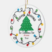 Mohnschmuck, Poppin um den Weihnachtsbaum Keramik Ornament (Links)