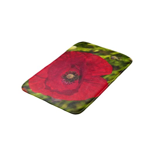 Mohnserie #2 badematte (Schrägansicht)