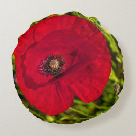 Mohnserie #2 rundes kissen