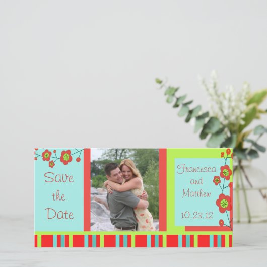 Mohnspinner Save the Date kundenspezifisch (Stehend Vorderseite)