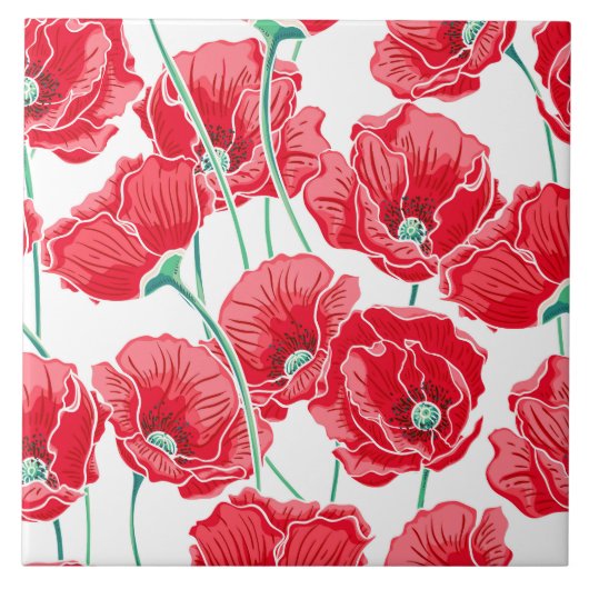 Mohnstäbchen für Blume Fliese (Vorderseite)