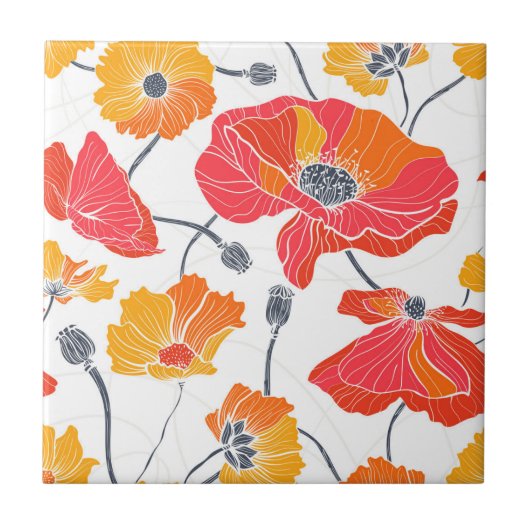 Mohnstäbchen für Blume Fliese (Vorderseite)