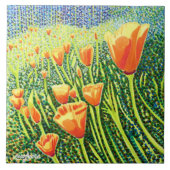 Mohnstäbchen, Mohnschwänzchen, Keramik, Tile Fliese (Vorderseite)