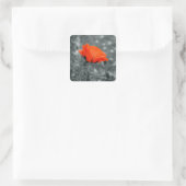 Mohnsticker Quadratischer Aufkleber (Tasche)