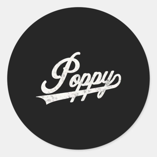 Mohnstil Vater’S Day für Papa Opa Runder Aufkleber (Vorderseite)