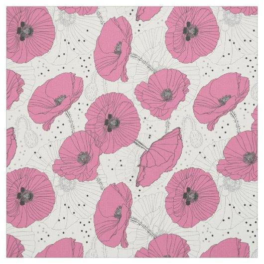 Mohnstoffe Blume Muster Stoff (Muster)