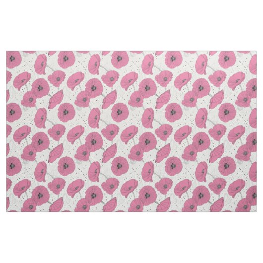 Mohnstoffe Blume Muster Stoff (Fat Quarter (45,7 x 55,9 cm))