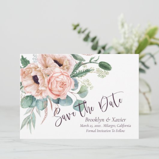 Mohnstrahlung Save the Date (Stehend Vorderseite)