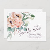 Mohnstrahlung Save the Date Postkarte (Vorne/Hinten)