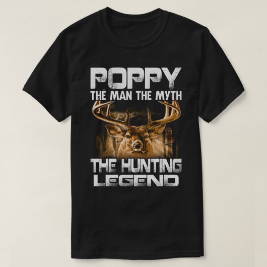 Mohnt den Mann, den Mythos, den Jagdmythos T-Shirt (Design vorne)