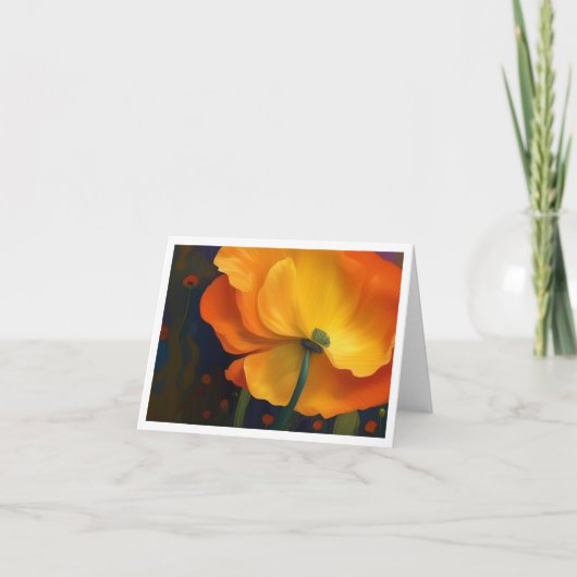 Mohnträume Faltkarte Dankeskarte (Vorderseite)