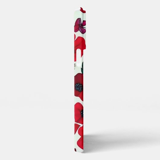 Mohnträume: Inspirierend Muster iPhone Hülle (Rechte Seite)