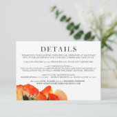 Mohnunterkunft Details Grüne Hochzeit RSVP Karte (Stehend Vorderseite)
