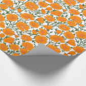 Mohnwackelpapier aus Kalifornien Geschenkpapier (Ecke)