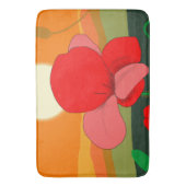 Mohnwiese bei Sonnenuntergang Badematte (Vorderseite Vertikal)