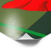 Mohnwiese bei Sonnenuntergang Fotodruck (Ecke)