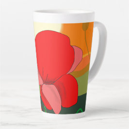 Mohnwiese bei Sonnenuntergang Milchtasse