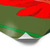 Mohnwiese bei Sonnenuntergang Poster (Ecke)