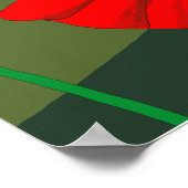 Mohnwiese bei Sonnenuntergang Poster (Ecke)