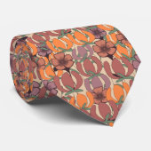 Mohnwiese Rosa und Orange Krawatte (Gerollt)