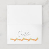 Möhren Platzkarten (Außenseite Aufgefaltet)