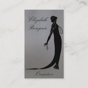 Moi Fashion Plate ~ Business Card Art Nouveau Visitenkarte