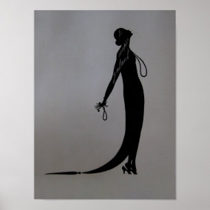 Moi Fashion Plate LEINWAND & SIZE OPTIONEN - Poster