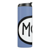 MOI! Finnische Gruß, Hallo, Sprechblase Thermosbecher (Nach links gedreht)