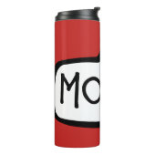 MOIEN! Luxemburger Grußwort-Blase Thermosbecher (Nach links gedreht)