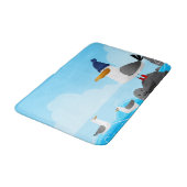 "Moin Moin" Seemöwe Badematte (Schrägansicht)