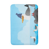 "Moin Moin" Seemöwe Badematte (Vorderseite Vertikal)