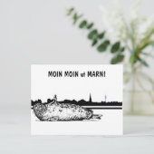 MOIN MOIN ut MARN! Postkarte (Stehend Vorderseite)
