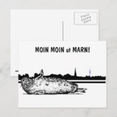 MOIN MOIN ut MARN! Postkarte (Vorne/Hinten)