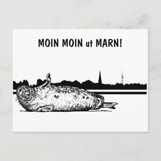 MOIN MOIN ut MARN! Postkarte (Vorderseite)