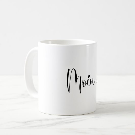Moin Nordsee Niedrige deutsche Küste Kaffeetasse (Vorderseite Links)