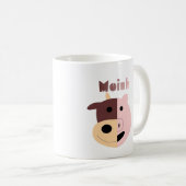 Moink: Cartoonkuh und Schwein-Tasse Kaffeetasse (VorderseiteRechts)