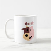 Moink: Cartoonkuh und Schwein-Tasse Kaffeetasse (Links)