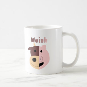 Moink: Cartoonkuh und Schwein-Tasse Kaffeetasse