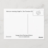 Moira auf Ankerplatz, Angel Island, San Francisco Postkarte (Rückseite)