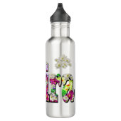 Moira, Mädchenname mit Daisis, Edelstahlflasche (Rechts)