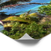 Moira vor Anker, Josh's Key, Guanaja, Honduras Poster (Ecke)