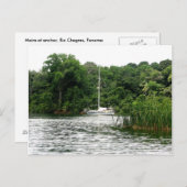 Moira vor Anker, Rio Chagres, Panama Postkarte (Vorne/Hinten)