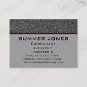 Moire Classic Black Business Card Visitenkarte (Rückseite)